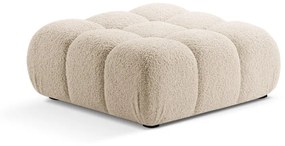 Beżowy podnóżek modułowy z materiału bouclé Bellis – Micadoni Home