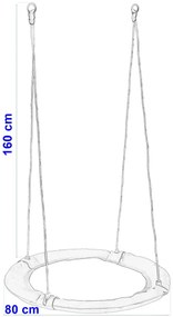 Huśtawka okrągła bocianie gniazdo 80 cm K4-C45
