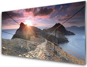 Dekor Szklany do Kuchni Szlak nad Przepaścią o Zmierzchu