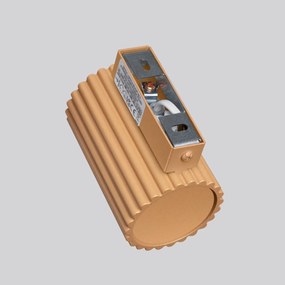 Kinkiet KARBON 10 złoty ryflowany SOLLUX  LIGHTING