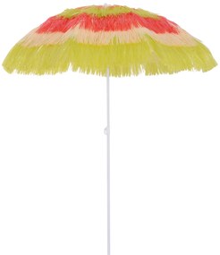 Outsunny Parasol Hawajski Plażowy Imprezowy Ogrodowy Ø160cm Kolorowy 4 Modele | Aosom PL