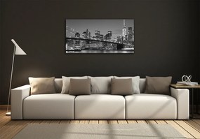Foto obraz szkło hartowane Manhattan nocą
