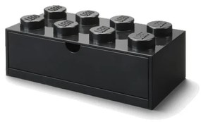 Czarna skrzynka na biurko z szufladą Brick - LEGO®