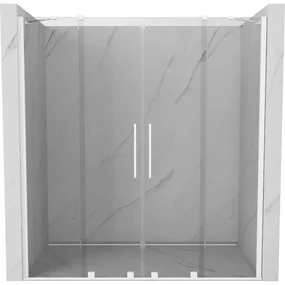 Mexen Velar Duo drzwi prysznicowe rozsuwane 170 cm, transparent, białe - 871-170-000-02-20