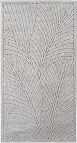 Dywan uniwersalny Nova 3D Motyw Roślinny szary 80 cm x 250 cm