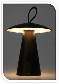 Metalowa lampa stołowa, grzybek LED, 15 x 17 cm