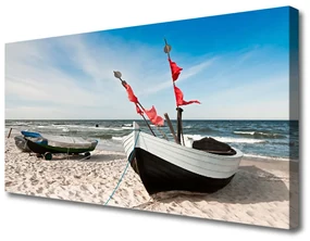 Obraz Canvas Łódka Plaża Krajobraz