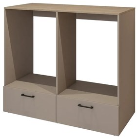 Szafka łazienkowa ROSA 2S 132cm congo/dąb do zabudowy pralki i suszarki HELVETIA