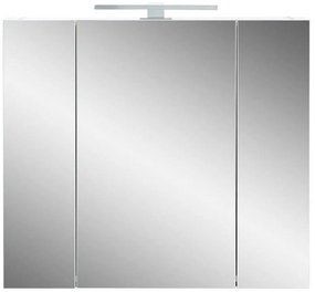 Biała szafka łazienkowa z lustrem 76x71 cm – Germania