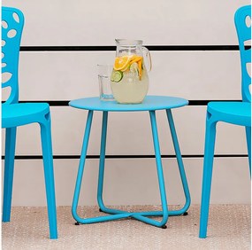 Stolik boczny 44,5x44,5x44,5 cm niebieski