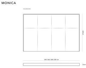 Jasnoróżowy zagłówek 180x120 cm Monica – Milo Casa