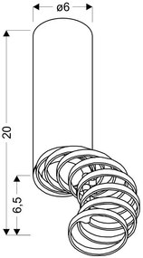 Biała nowoczesna metalowa lampa sufitowa - D241-Exin