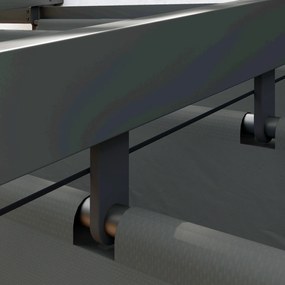 Outsunny Pawilon pergola 3x3 m montaż ścienny z regulowanym dachem wiatroodporna do ogrodu i tarasu ciemnoszary | Aosom PL