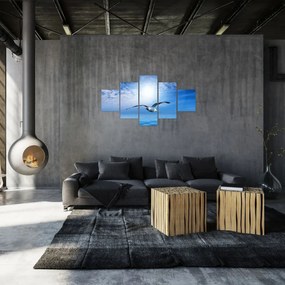 Obraz - Mewa nad morzem (125x70 cm)