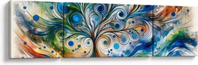 Obraz – Kolorowe energetyczne drzewo (170x50 cm)