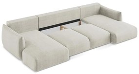 Beżowy rozkładany narożnik (w kształcie litery U) Leila – Makamii