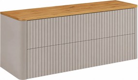 Szafka łazienkowa 120, Kaszmir, blat dąb craft, 120,8 x 44,2 x 50 cm