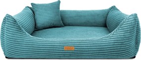 Turkusowe, ortopedyczne legowisko dla psa i kota Rimini