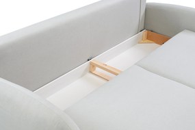 Masseno Sofa AGIO z funkcją spania i pojemnikiem na pościel, Rozkładana sofa - Beżowy, CASTEL 04