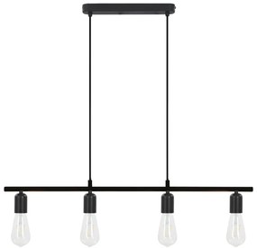 Czarna regulowana lampa wisząca z żarówkami Z2-T47