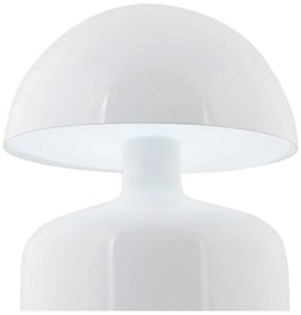 Biała lampa stołowa LED z metalowym kloszem (wysokość 14 cm) Impetu – Leitmotiv