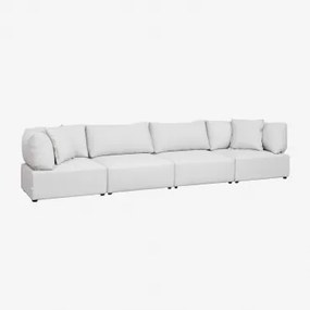 4-częściowa Sofa Modułowa Z 2 Narożnikami Kata Tkaniny Beżowy Krem - Sklum