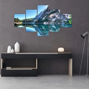 Obraz wysokogórskiego jeziora (125x70 cm)