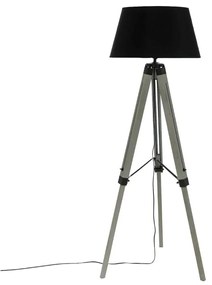 Drewniana lampa podłogowa, stojąca z abażurem RUNO lampa na regulowanym statywie, wys. 145 cm