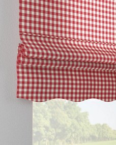 Roleta rzymska Florencja kolor czerwony tkanina wzorzysta