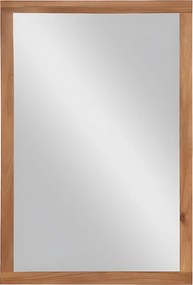 Lustro prostokątne z ramą z drewna akacjowego - 90 x 60 cm - SEPANG