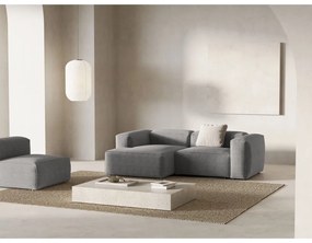 Jasnoszary sztruksowy narożnik (lewostronny/z szezlongiem) Bergano – Cosmopolitan Design
