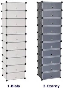 Biała wysoka szafka na buty E1-G64