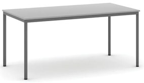 Stół jadalniany, 160x80 cm, ciemnoszara podstawa, szary