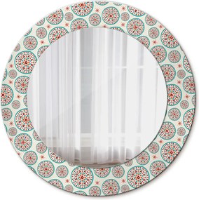 Lustro z nadrukiem okrągłe Wzór boho