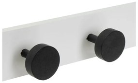 Czarno-biały wieszak ścienny z litego drewna sosnowego 40 cm Anillos – Casa Selección