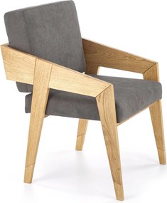 Fotel wypoczynkowy Freedom na dębowym stelażu