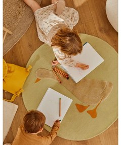 Jasnożółty bawełniany dywan dziecięcy ø100 cm Milu – Kave Home