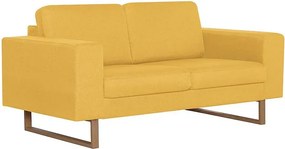 Elegancka dwuosobowa sofa żółta S9-Z00