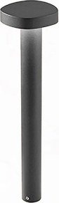Zafferano Ciottolo - Zewnętrzna lampa słupkowa LED IP54 7W 3000K nowoczesny design z aluminium do ogrodów i podjazdów - 70 cm ciemnoszary