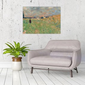 Obraz na szkle - Georges Seurat, A Summer Landscape, reprodukcje (70x50 cm)