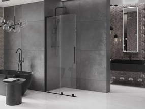 Mexen Velar L ścianka prysznicowa rozsuwana Walk-in 90 x 200 cm, transparent 8 mm, czarna - 871-090-003-03-70