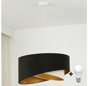 Brilagi - LED Żyrandol na lince LYRA 1xE27/15W/230V czarny/kremowy/złoty