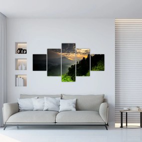 Obraz - zielony górski krajobraz (125x70 cm)