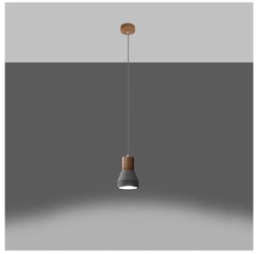 Szara lampa wisząca ø 12 cm Valentina – Nice Lamps