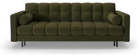 Zielona rozkładana sofa ze schowkiem 222 cm Bali – Cosmopolitan Design