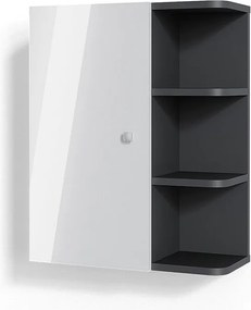 Szafka łazienkowa biały wysoki połysk 47.2x20.8x59.2 fynn