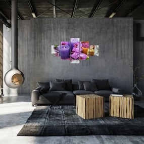 Obraz storczyków i świec (125x70 cm)