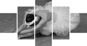 Obraz - Balerina, czarno-biały (125x70 cm)