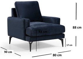 Fotel Papira Armchair Navy Blue