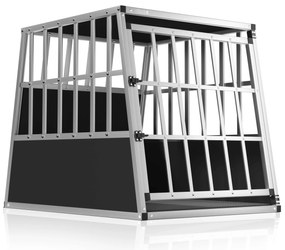 Transporter dla psa BRUNO, 66x90x72cm, srebrna/czarna Jurhan